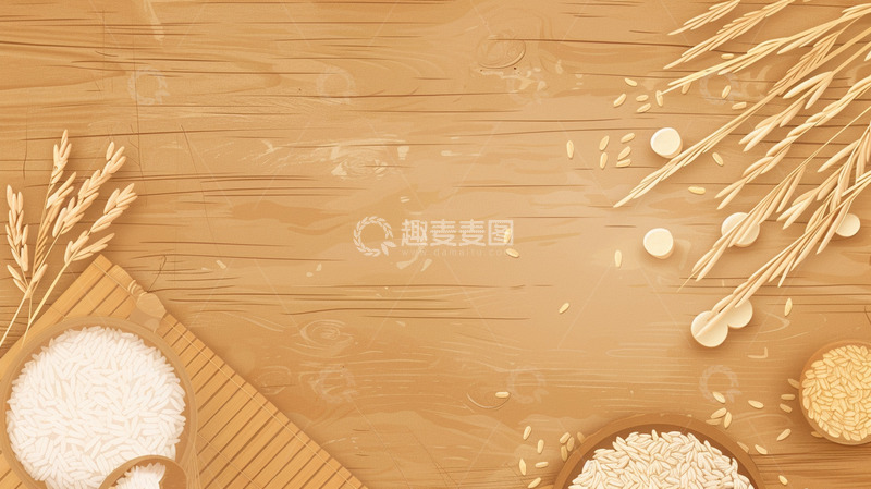 高清大图下载【趣麦麦图】粮食大米桌面背景