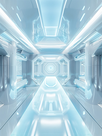 科技感隧道空间背景