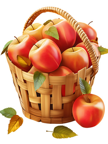 装满苹果的果篮