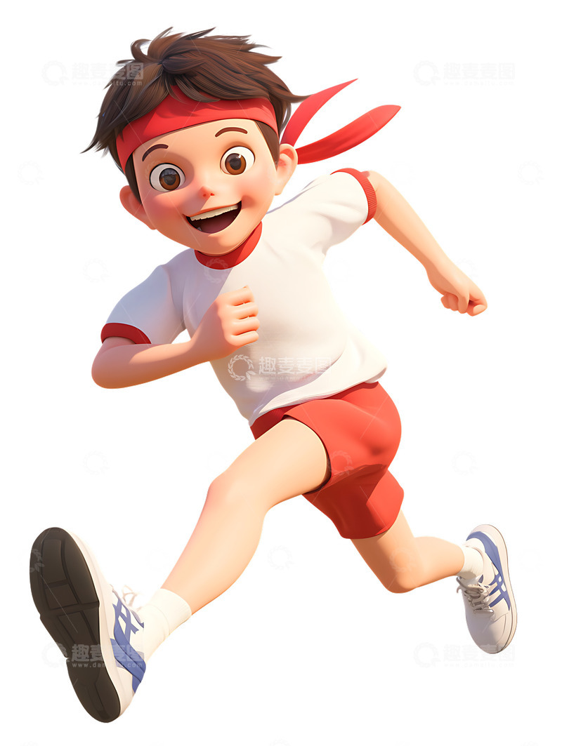 高清大图下载【趣麦麦图】田径运动会运动员