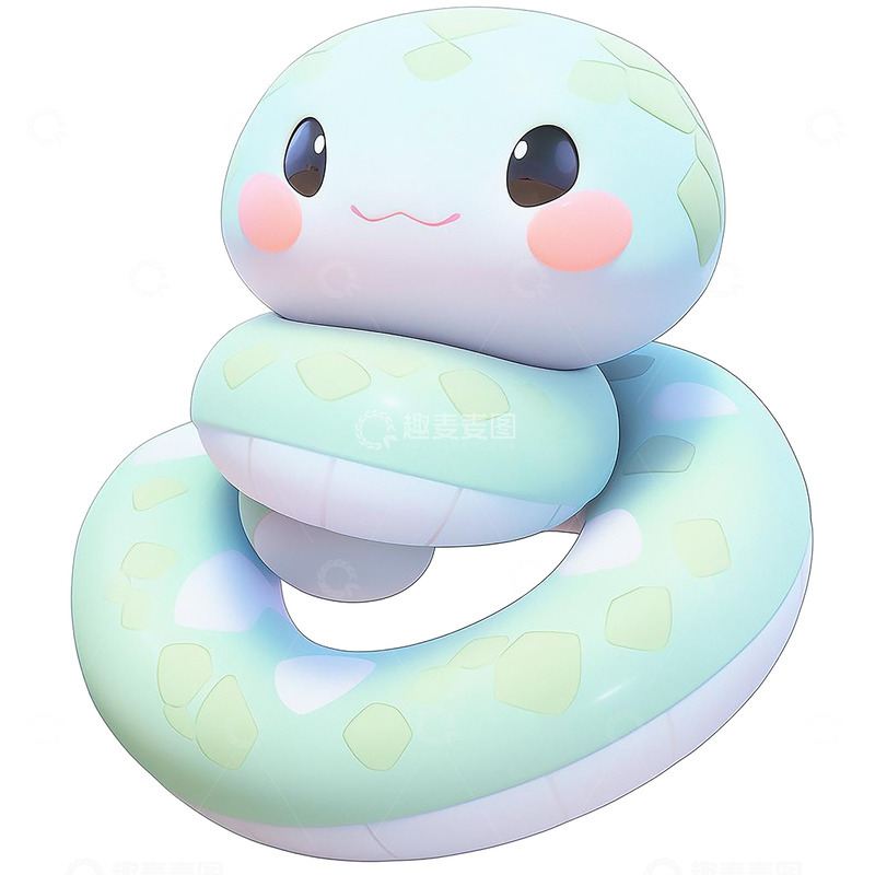 高清大图下载【趣麦麦图】蛇宝宝拟人化卡通插画形象