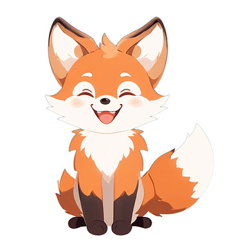 一只卡通小狐狸