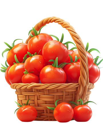 装满西红柿的篮子果篮2