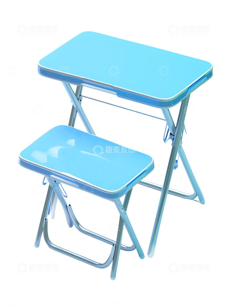 高清大图下载【趣麦麦图】桌子椅子蓝色