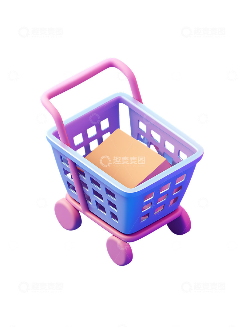 高清大图下载【趣麦麦图】购物车推车手推车