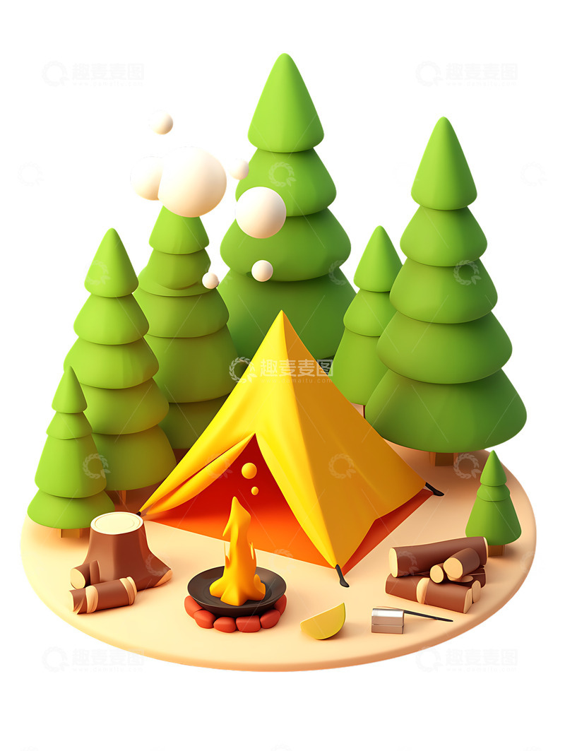 高清大图下载【趣麦麦图】-户外野外露营基地