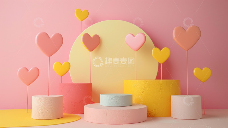 高清大图下载【趣麦麦图】治愈情人背景