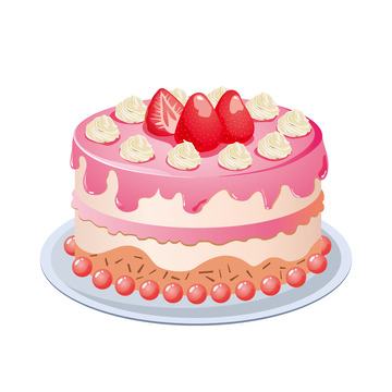 草莓奶油生日蛋糕