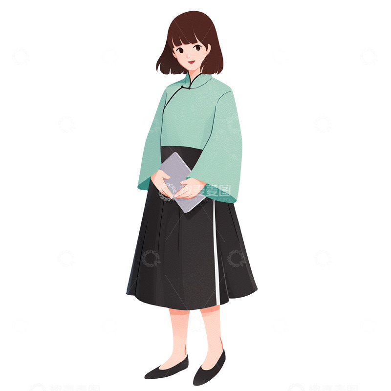 高清大图下载【趣麦麦图】五四青年节人物卡通素材