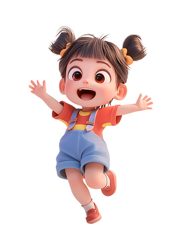 欢呼开心的女孩子