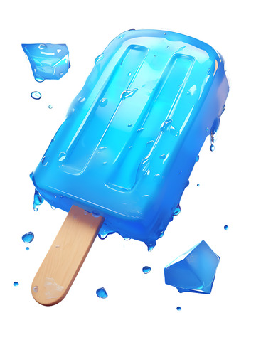 蓝色的冰棍雪糕
