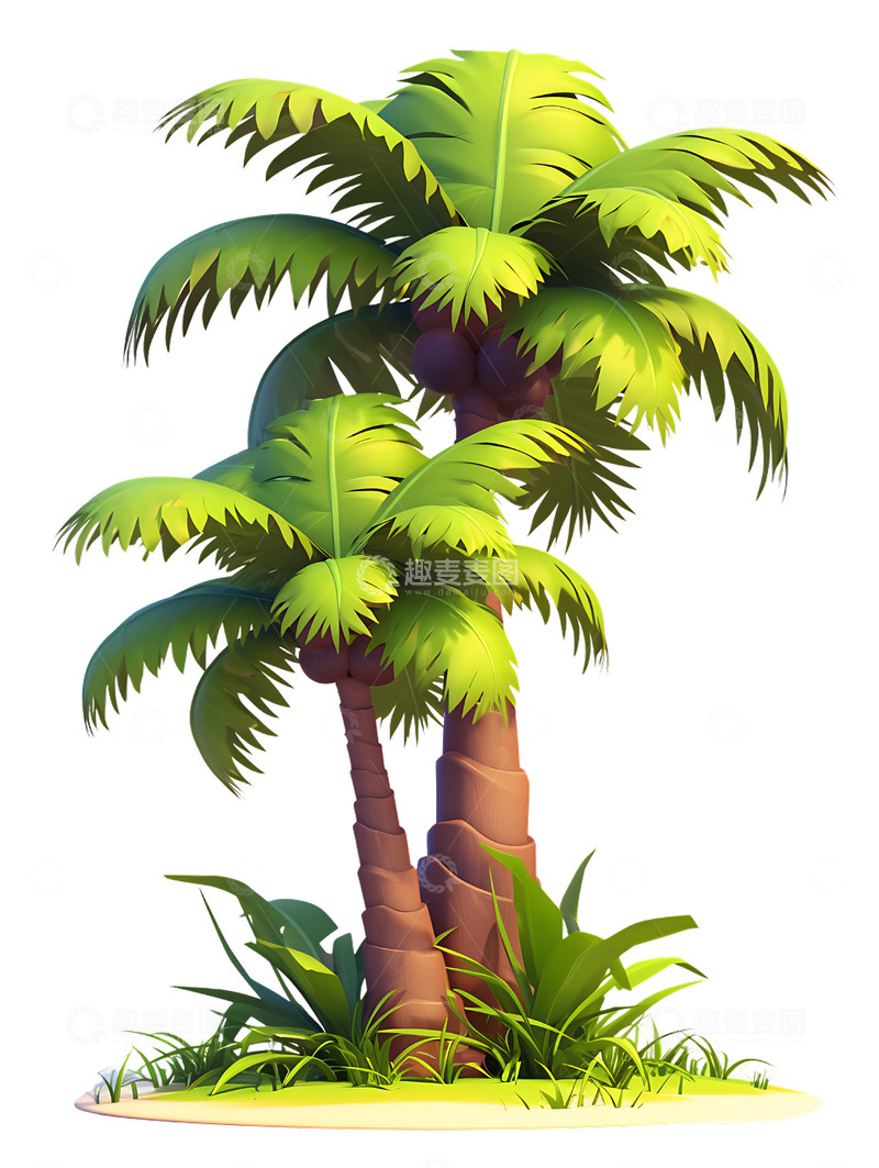 高清大图下载【趣麦麦图】椰子树椰树植物