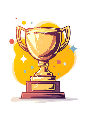奖杯卡通插画