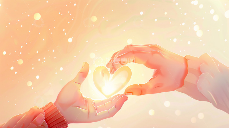 高清大图下载【趣麦麦图】大手牵小手插画