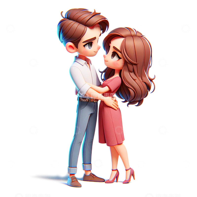 高清大图下载【趣麦麦图】520情侣情人节日浪漫拥抱