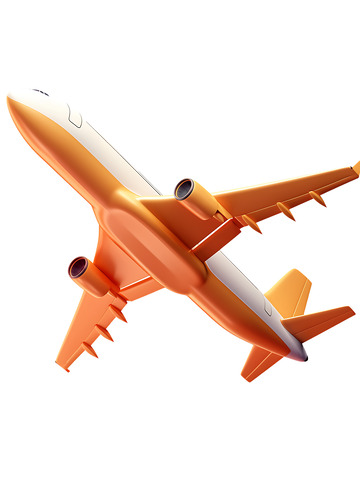 飞机客机橙色飞机