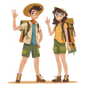 假期旅行五一出现情侣人物卡通