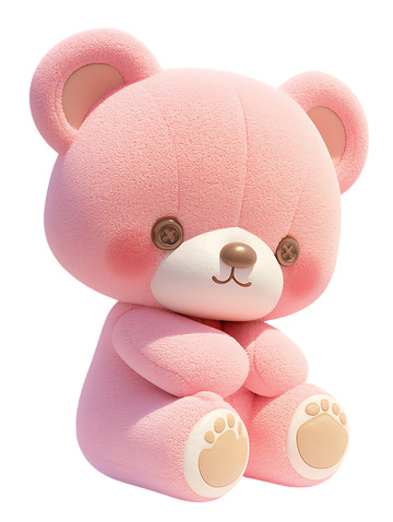 粉色的熊娃娃