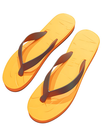 黄色沙滩鞋人字拖拖鞋2