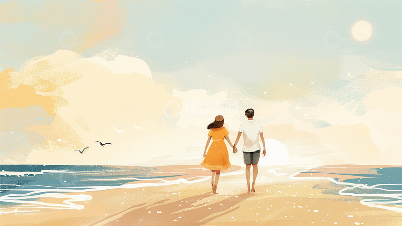 高清大图下载【趣麦麦图】情人节动漫背景素材