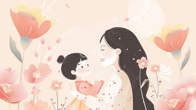 高清大图下载【趣麦麦图】母亲节素材背景