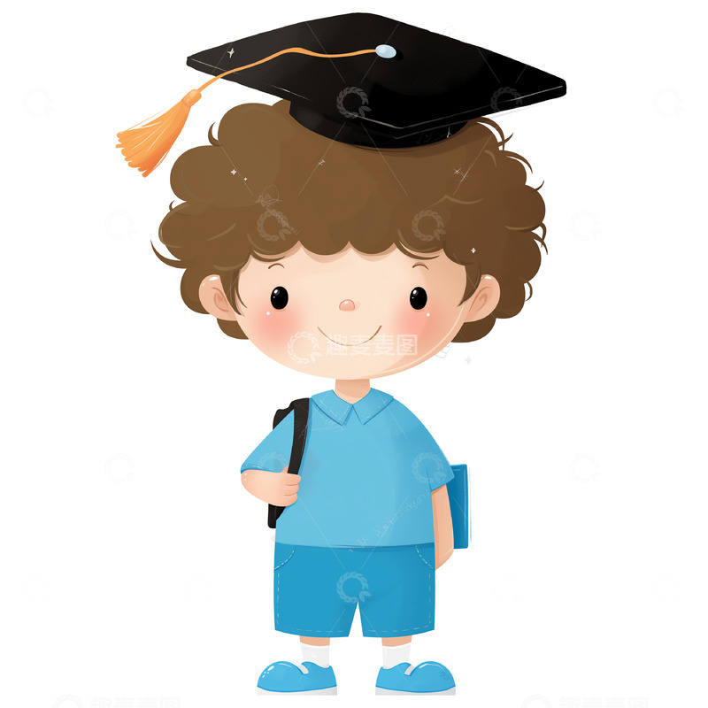 高清大图下载【趣麦麦图】幼儿园男生卡通人物素材
