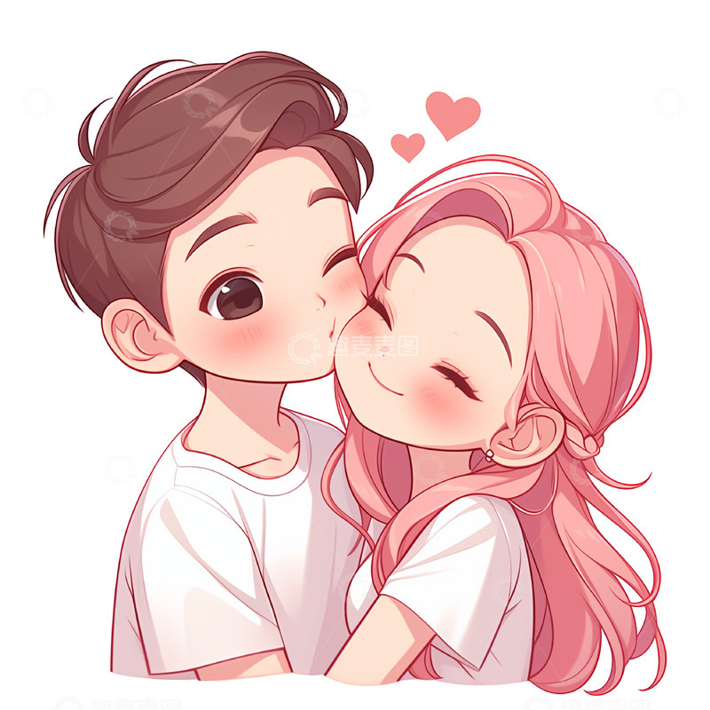 高清大图下载【趣麦麦图】520卡通情侣人物素材