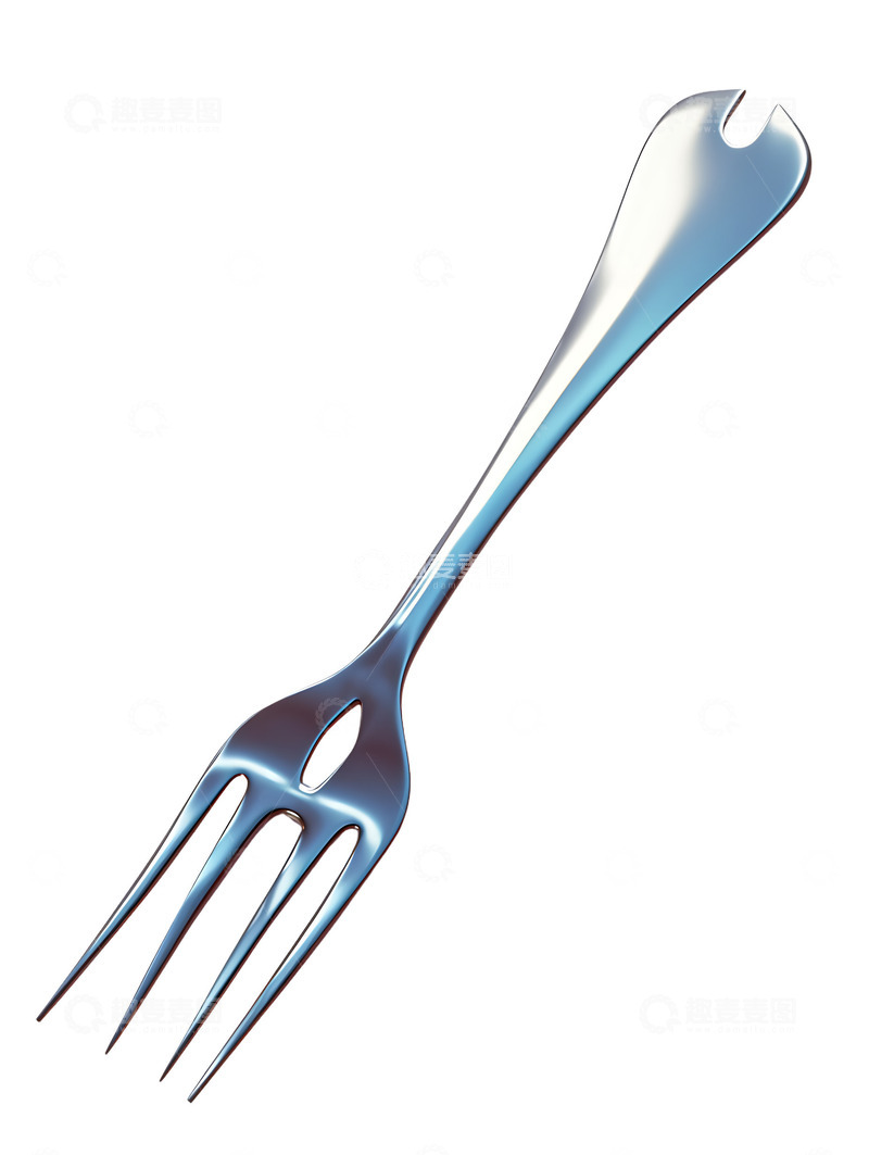 高清大图下载【趣麦麦图】厨具叉子白银