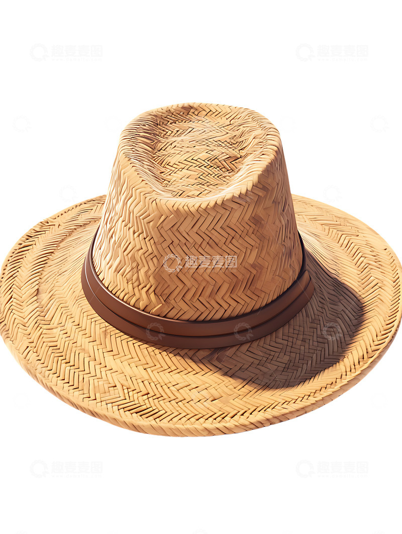 高清大图下载【趣麦麦图】卡通草帽3D