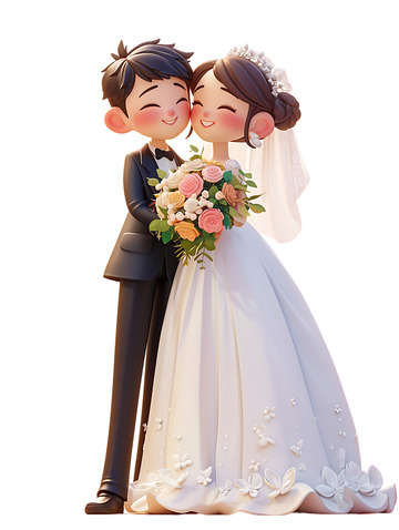 新婚夫妻结婚情侣新婚