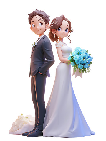 520新婚夫妻背对