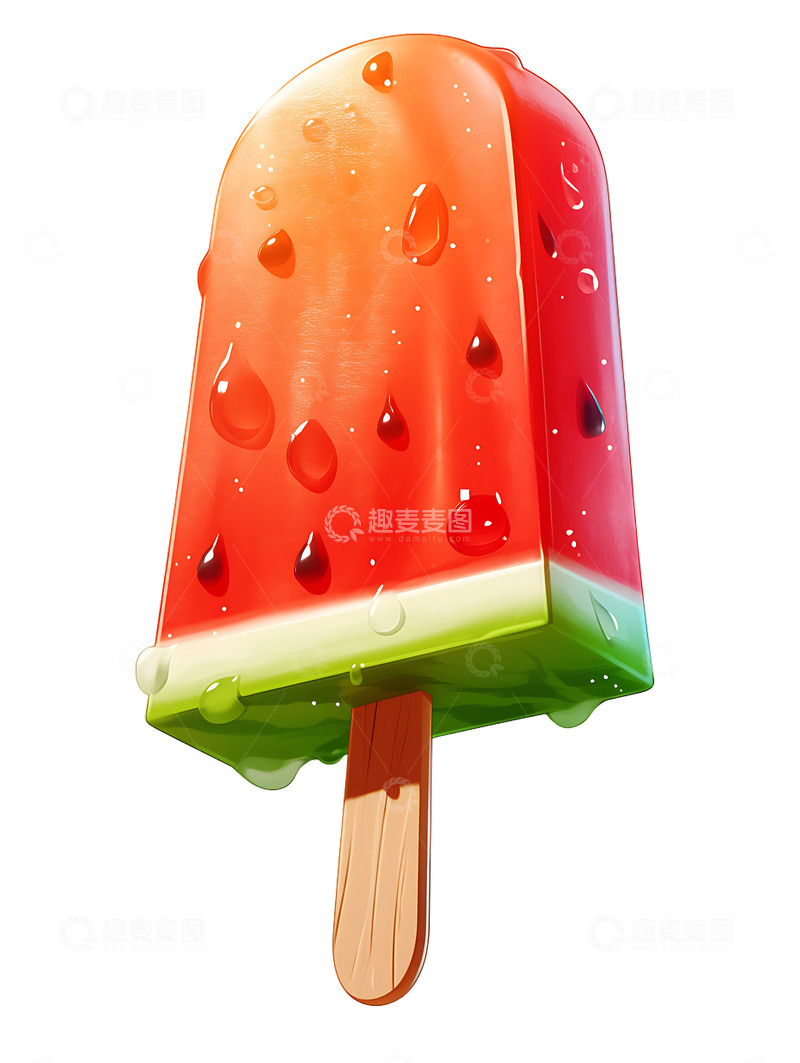 高清大图下载【趣麦麦图】西瓜冰棍冰淇淋