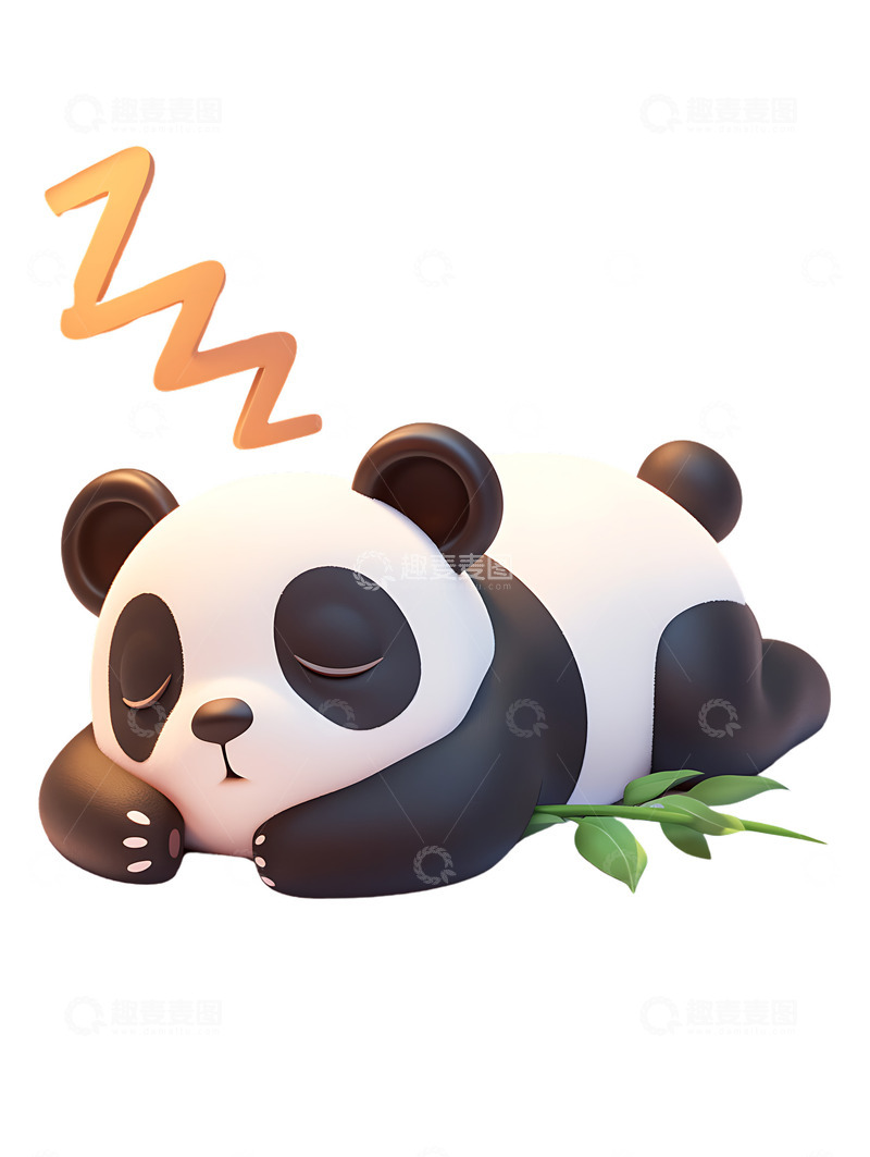 高清大图下载【趣麦麦图】在睡觉的熊猫