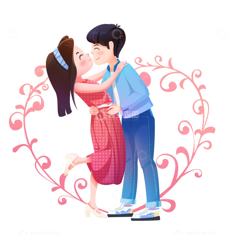 源文件下载【趣麦麦图】520可爱卡通情侣