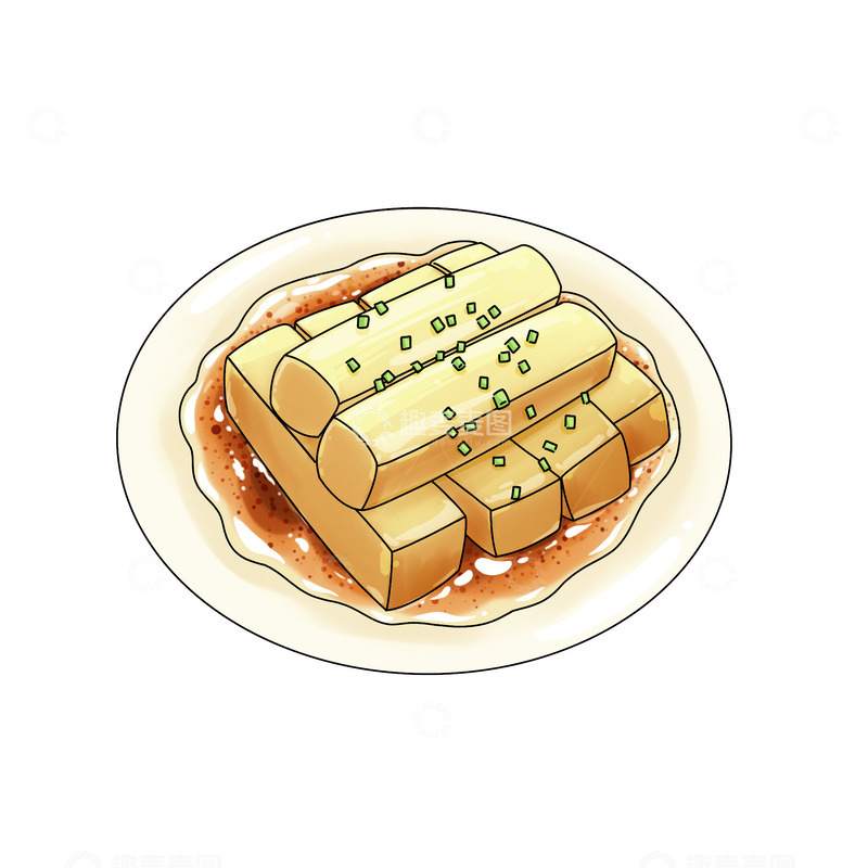 源文件下载【趣麦麦图】贵州美食米豆腐设计图