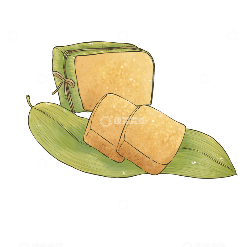 源文件下载【趣麦麦图】贵州美食黄米糕免抠图片
