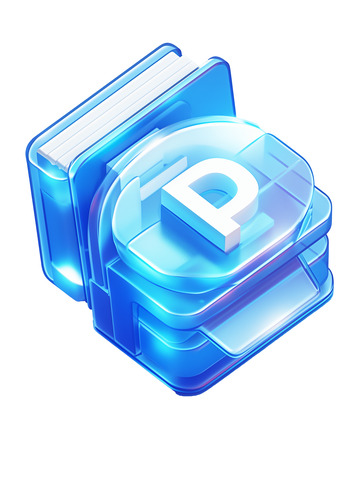 蓝色科技感书本元素