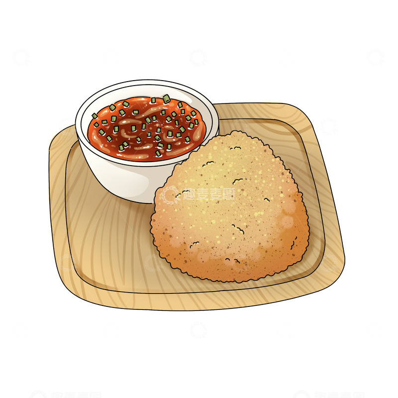 源文件下载【趣麦麦图】贵州美食油炸豆腐圆