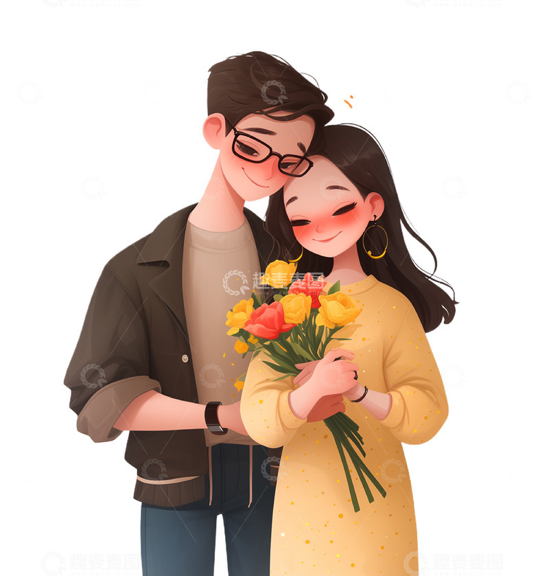 高清大图下载【趣麦麦图】-情侣约会甜蜜场景素材