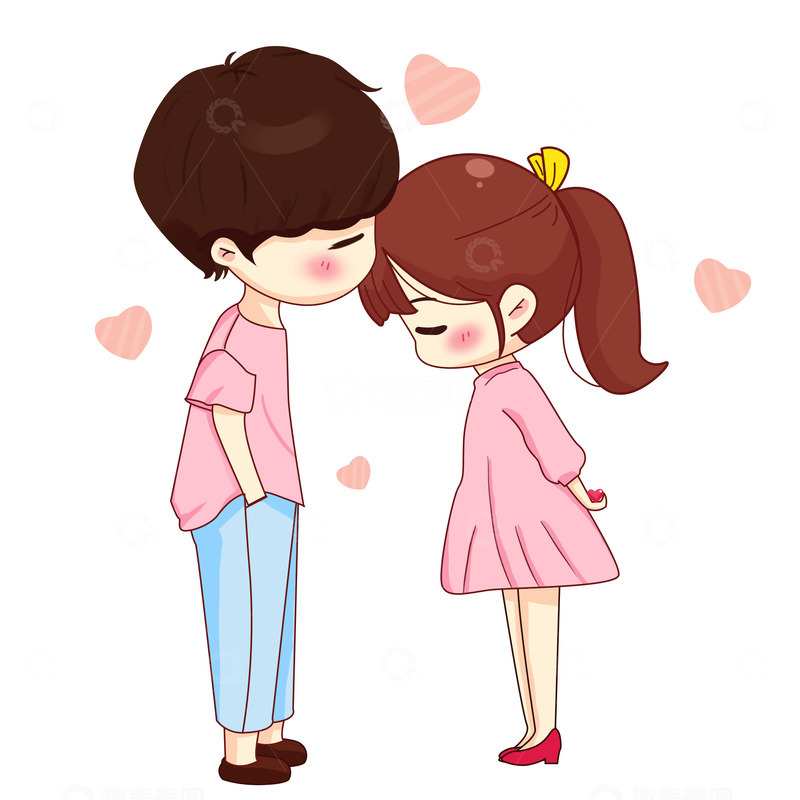 源文件下载【趣麦麦图】520卡通爱情情侣插画