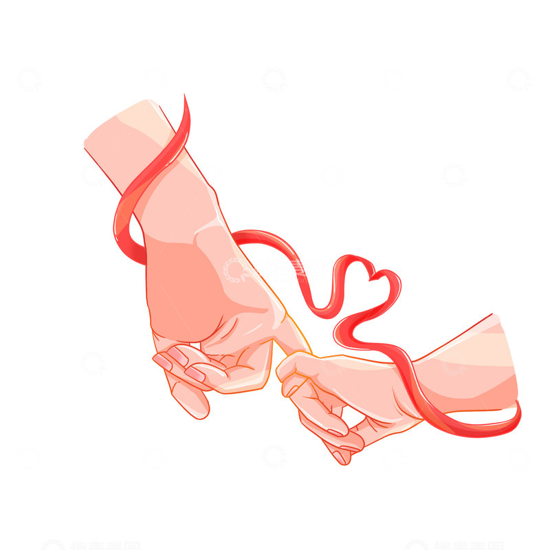 源文件下载【趣麦麦图】拉手爱心元素