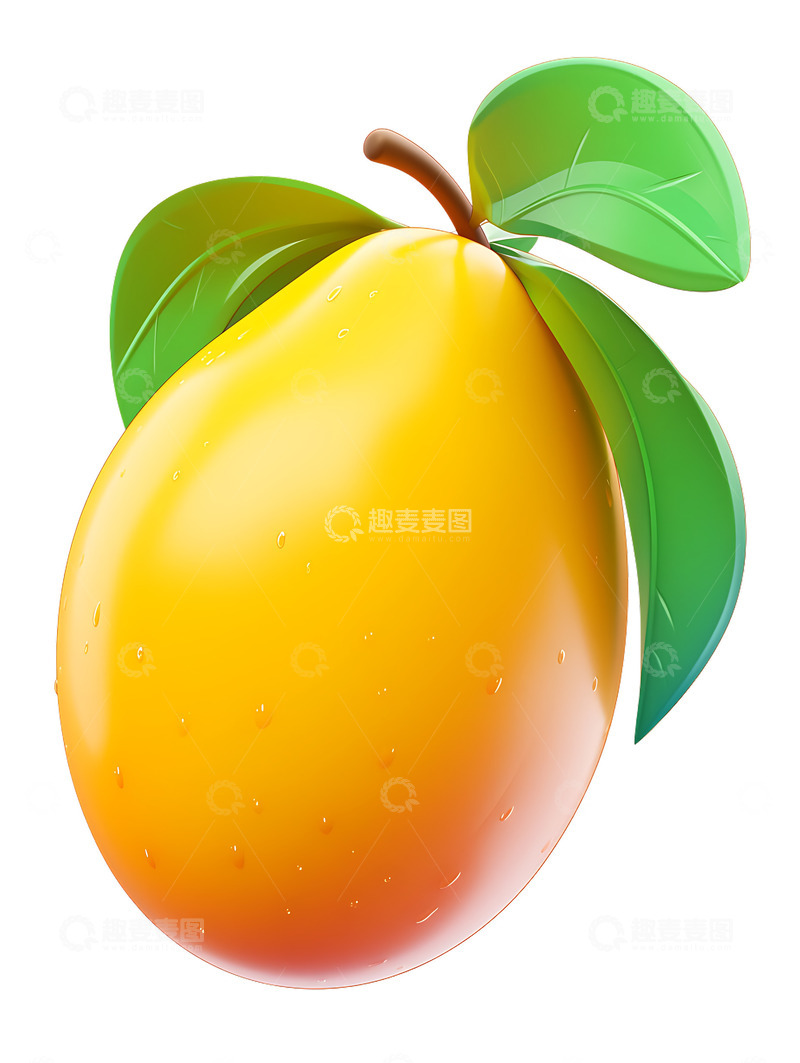 高清大图下载【趣麦麦图】-芒果卡通水果