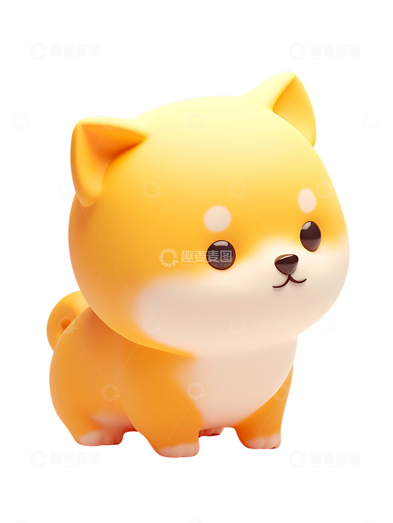 高清大图下载【趣麦麦图】可爱的柴犬3D2