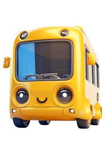 卡通公交车巴士大型客车