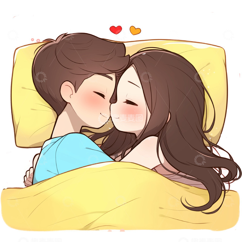 高清大图下载【趣麦麦图】卡通相爱情侣夫妻人物素材