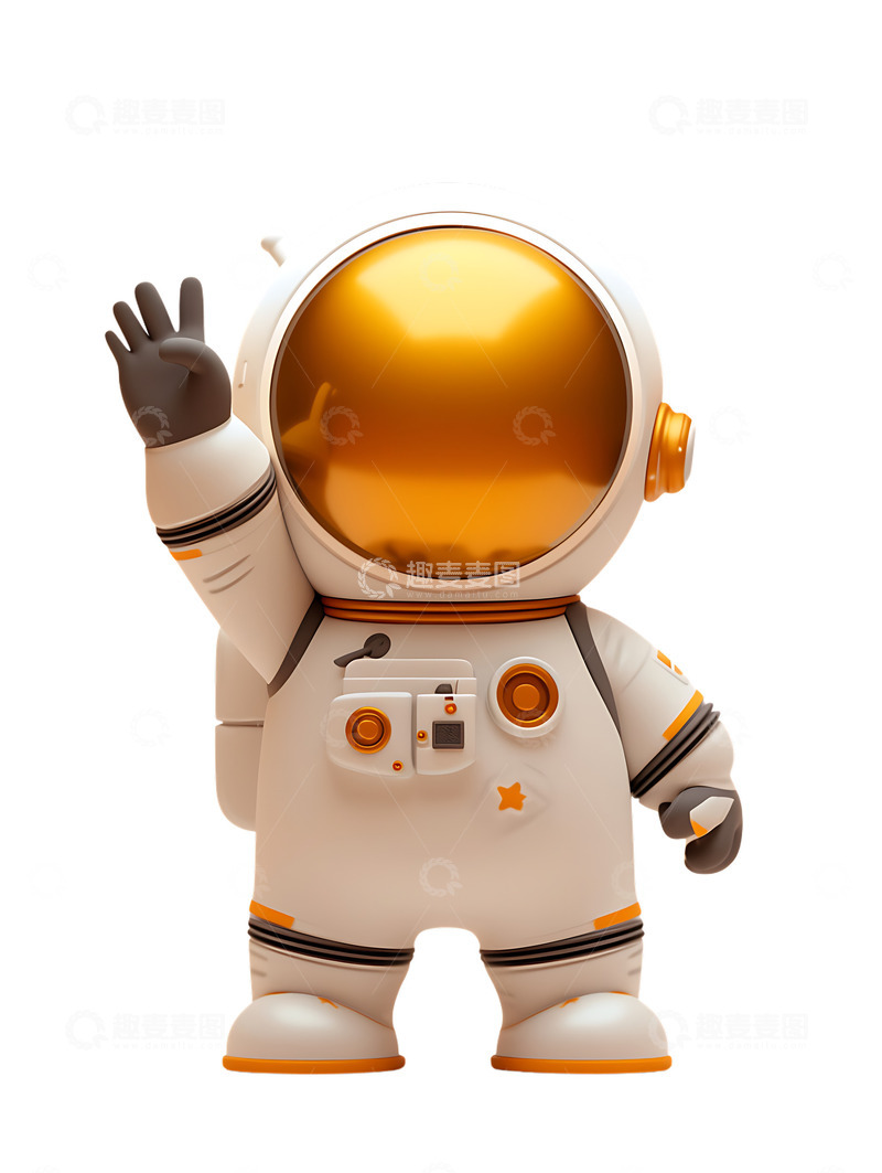高清大图下载【趣麦麦图】宇航员太空人卡通Q版2
