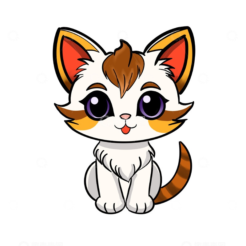源文件下载【趣麦麦图】黄色可爱小猫