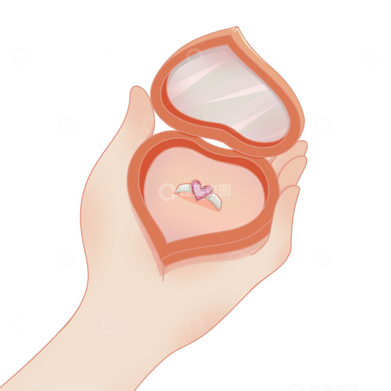 源文件下载【趣麦麦图】520情人节手拿戒指