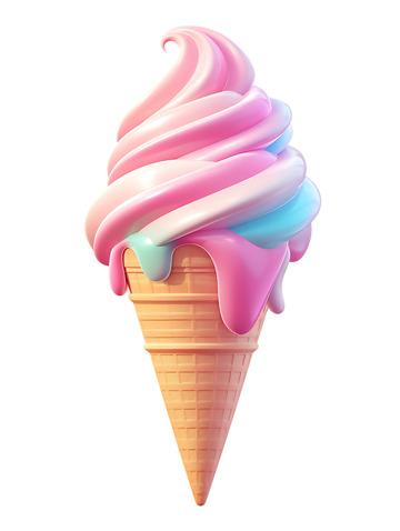 彩色冰淇淋美味美食
