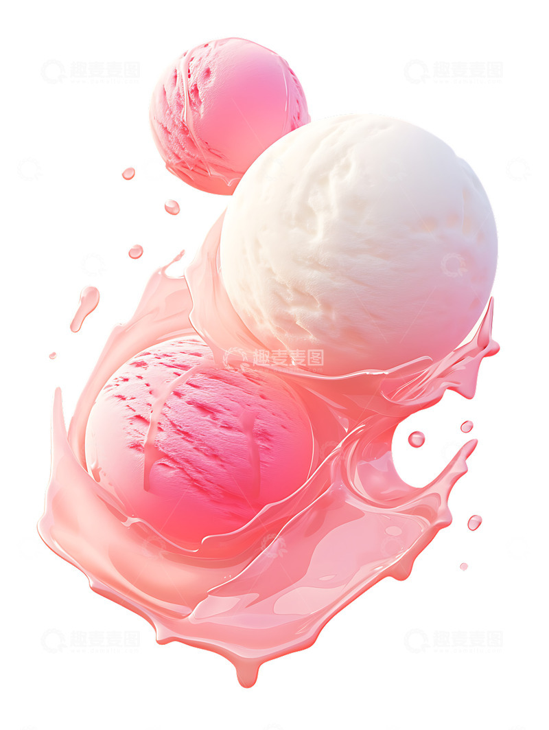 高清大图下载【趣麦麦图】冰淇淋球美味美食